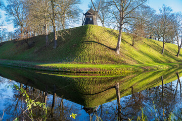 Copenhagen, Denmark - November 18, 2023: Kastellet Moat Copenhagen Denmark