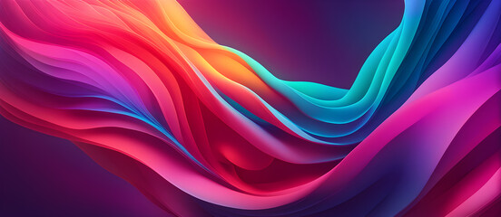 Colored Waves Digital Wallpaper Background Banner Graphic Design Colorful Gift Card Template