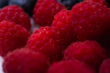 red raspberry, close-up view, background