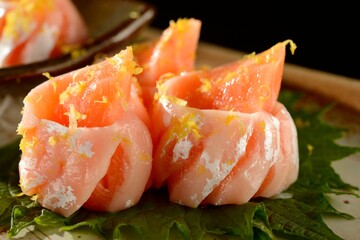 Salmon belly sushi