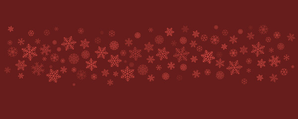 Christmas snowflakes background. Winter silver snow falling minimal decoration, greeting card. Noel subtle backdrop. Vector illustration