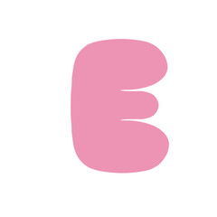 Alphabet letter E