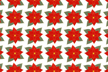 Light background with christmas flower pattern