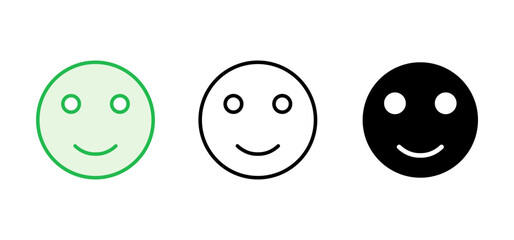 smile icon set. smile emoticon icon. feedback