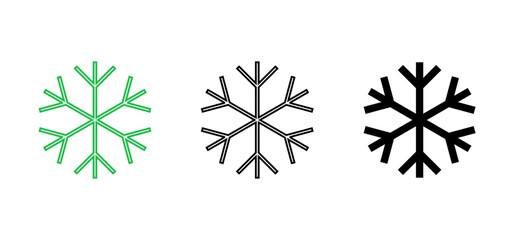 Snow icon set. snowflake icon vector