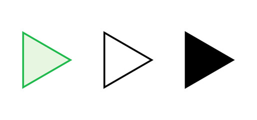 Play Icon set. Play button vector icon