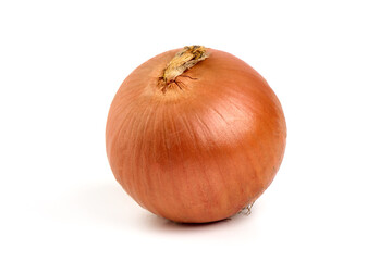 Fresh onion bulbs, isolated on white background. High resolution image.