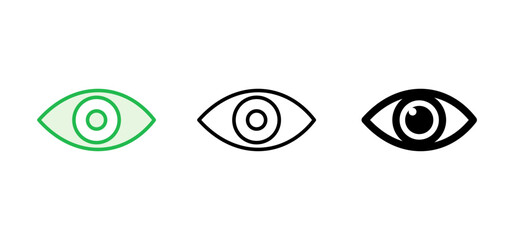 Obraz premium Eye icon set. Eye vector icon. Look and Vision icon.
