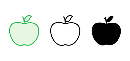 Apple icon set. Apple vector icon. apple symbols for your web design.