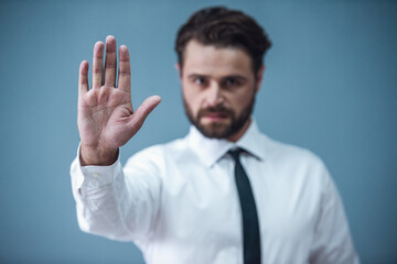 Handsome bearded businessman