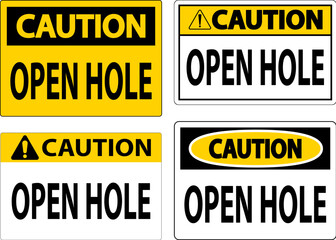 Danger Sign Open Holes