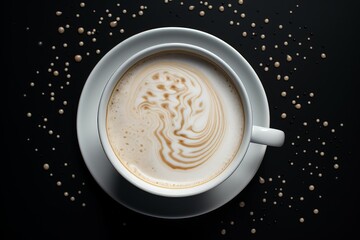 Steamy Hot milk cup. Top beverage. Generate Ai
