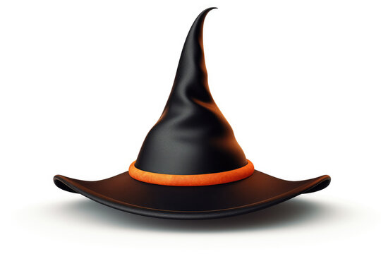 Witch hat isolated on white background