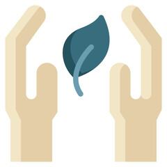 hand support nature environment leaf seedling flat style