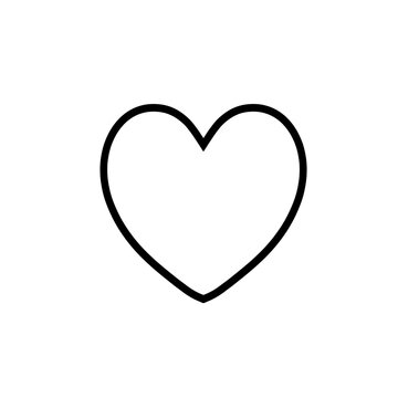 Outline of a black heart
