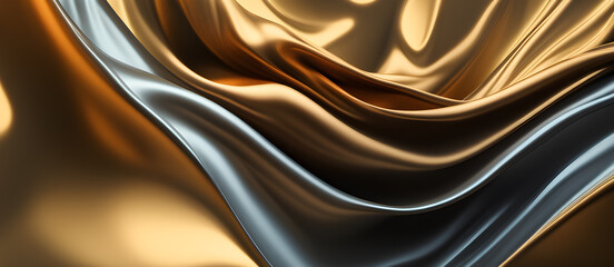 Abstract Golden Wave Design Digital Background Graphic Banner Website Poster Ads Gift Card Template