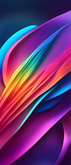 Abstract Colorful Neon Wave Design Digital Background Graphic Banner Website Poster Ads Gift Card Template