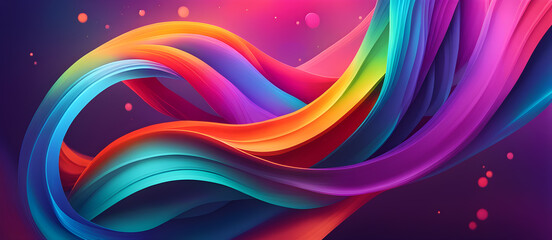 Abstract Colorful Neon Wave Design Digital Background Graphic Banner Website Poster Ads Gift Card Template
