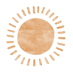 Whimsical boho sun element in neutral colors, baby shower and wedding invitation, nursery decor © Hazel Follies