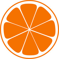 orange fruit slice illustration vector design