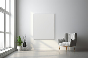 インテリア背景のモックアップフレーム,Mock-up frame of interior background,Generative AI