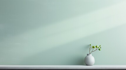 A pale mint green wall with a subtle, satin texture
