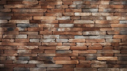A rustic brick wall texture with natural color variations