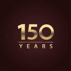 150 years logo for celebration events, anniversary, commemorative date