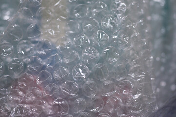 White shockproof bubble wrap. Macro photography. packing.

