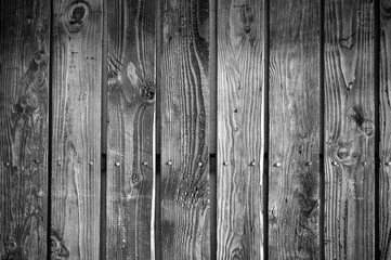 Old Wooden Barn Wall in Black and White.