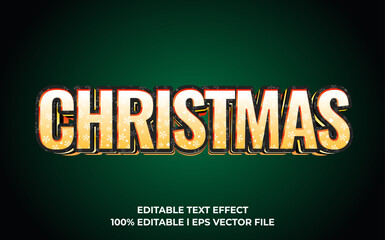Christmas 3d text effect, editable text fot template headline