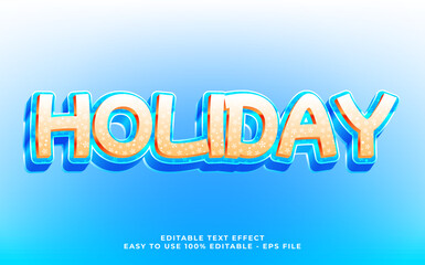 Holiday 3d text effect, editable text fot template headline