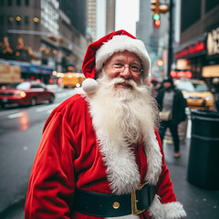 Portrait of Santa Claus in New York City, Manhattan, USA.
Merry Christmas and Happy New Year...