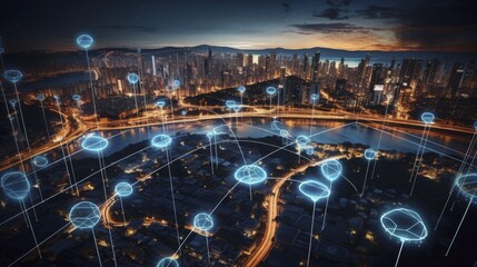 Internet of things advanced technology innovative connected devices smart ecosystems futuristic