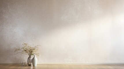 A wall with an elegant, shimmering pearl finish in soft light