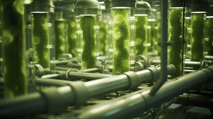 Algae biofuels advanced technology innovative renewable energy sustainable power sources futuristic