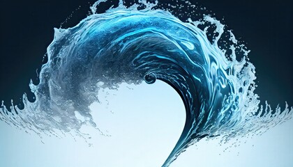 water spinning storm shape vortex isolate clean background whirlpool clipping path swirl transparent ecology fresh blue liquid clear pump life breath pure summer move flow texture material back - obrazy, fototapety, plakaty