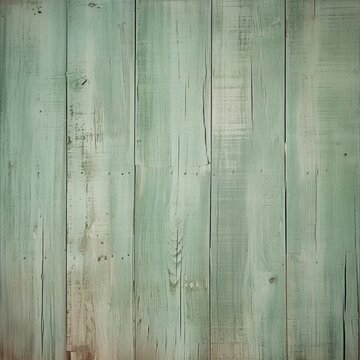 High-definition image of a weathered shiplap wall in a faded seafoam green