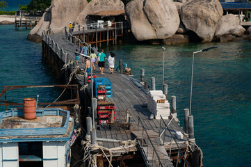 Bridge to Koh Nang Yuan, Thailand.