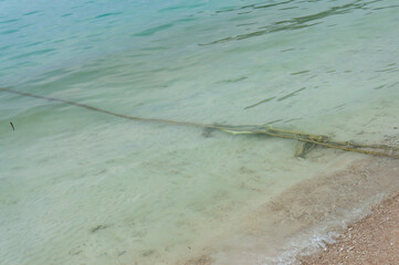 The tether is on the beach at Koh Tao, Thailand.