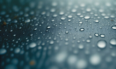 Realistic Waterdrops Macro Photography Fresh Background Image Postcard Artwork Banner Flyer Ads Gift Card Template