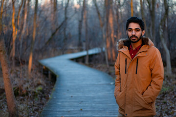 Portrait of a person in the forest