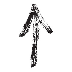 Obraz premium Abstract Brush Arrow Icon