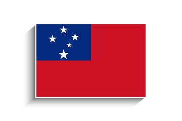 Flat Rectangle Samoa Flag Icon