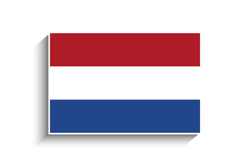 Flat Rectangle Netherlands Flag Icon