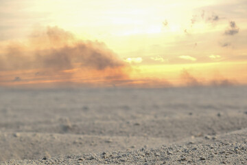 dust in barren land