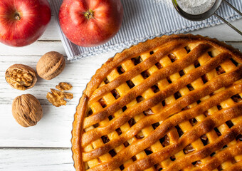 Homemade Organic Apple Pie Dessert Ready To Eat