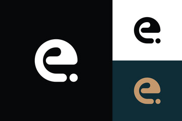 letter e monogram vector logo design