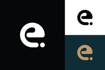 Fotobehang letter e monogram vector logo design © theos studio