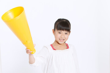 メガホンを持った女の子